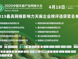 2019天麻行業(yè)最具網(wǎng)絡(luò)影響力企業(yè)榜獲獎名單公布 ()